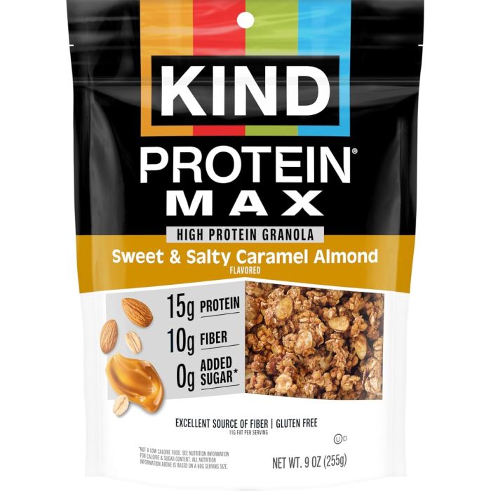 KIND: Sweet and Salty Caramel Almond Protein Max Granola, 9 oz