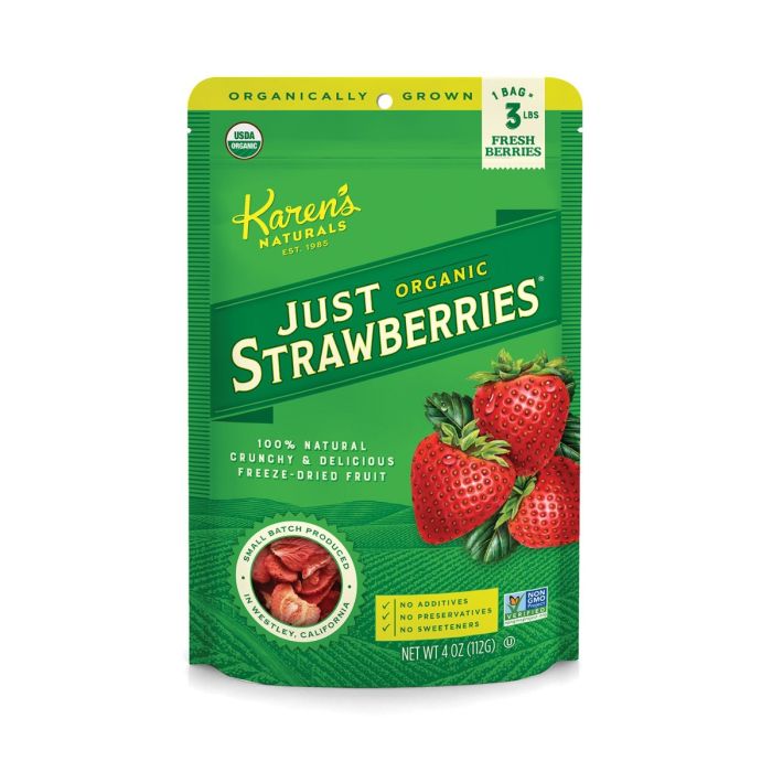 KARENS NATURALS: Organic Just Strawberries, 0.8 oz