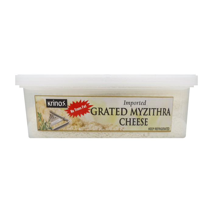 KRINOS: Grated Myzithra Cheese, 4 oz