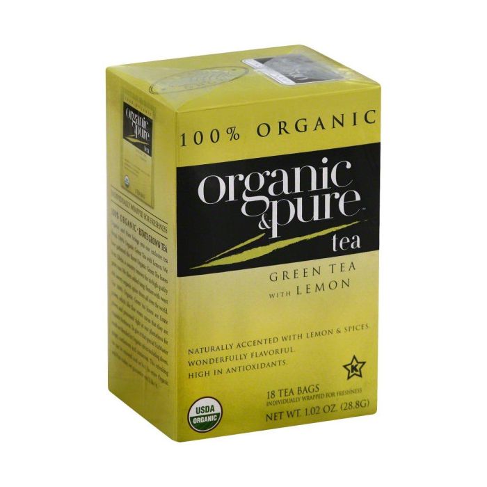 ORGANIC & PURE: Tea Green Lemon Org, 18 bg