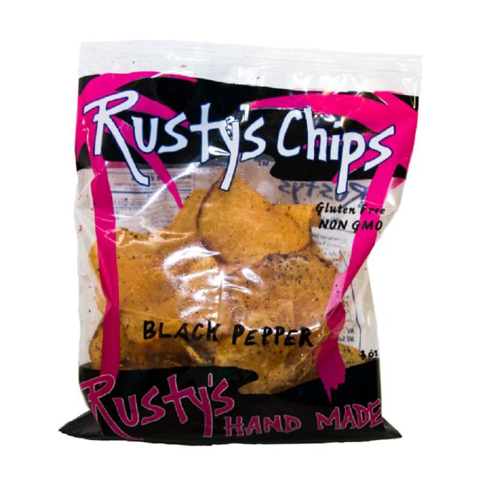 RUSTY'S: Black Pepper Chips, 3 oz