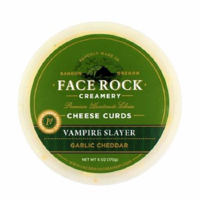FACE ROCK: Cheese Curds Vampire Slayer Garlic Cheddar, 6 oz