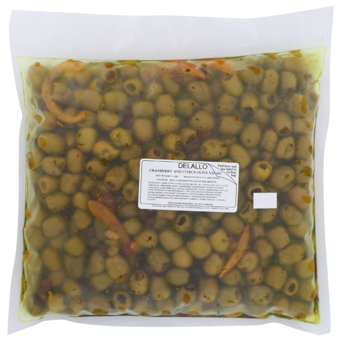 DELALLO: Cranberry and Citrus Olives Salad, 5 lb
