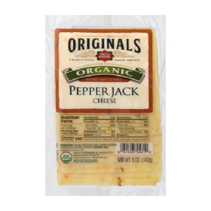 DIETZ AND WATSON: Pepper Jack Pre-Sliced Cheese, 5 oz