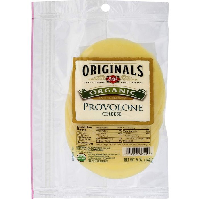 DIETZ AND WATSON: Provolone Pre-Sliced Cheese, 5 oz