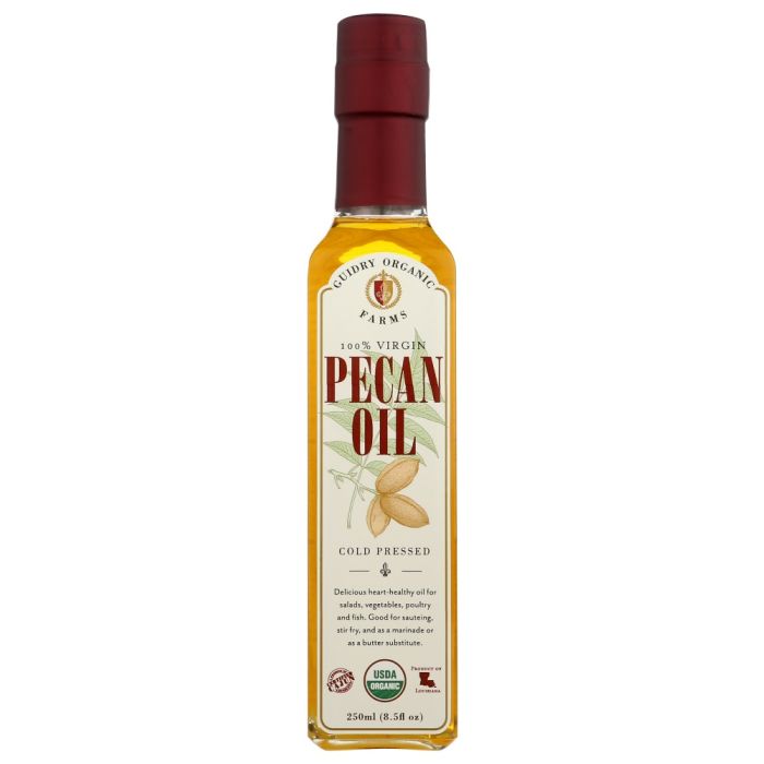 GUIDRY ORGANIC FARMS: Organic Pecan Oil, 250 ml