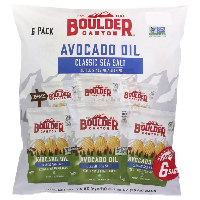 BOULDER CANYON: Avocado Oil Classic Sea Salt Chips, 7.5 oz