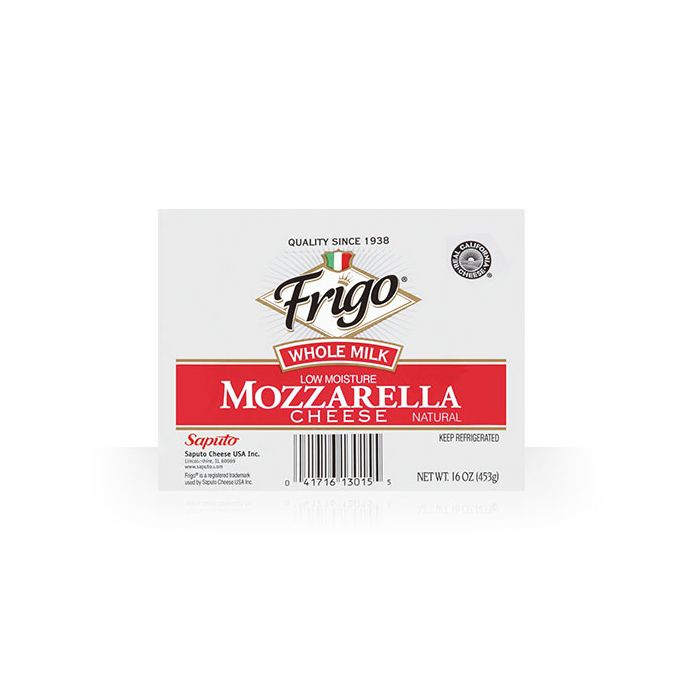 FRIGO: Whole Milk Mozzarella Cheese, 16 oz