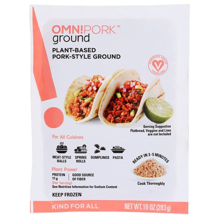OMNI FOODS: Omnipork Plant Based Pork Style Grounds, 10 oz