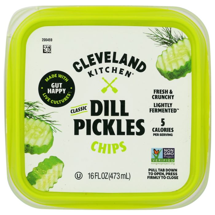 CLEVELAND KITCHEN: Classic Dill Pickle Chips, 16 fo