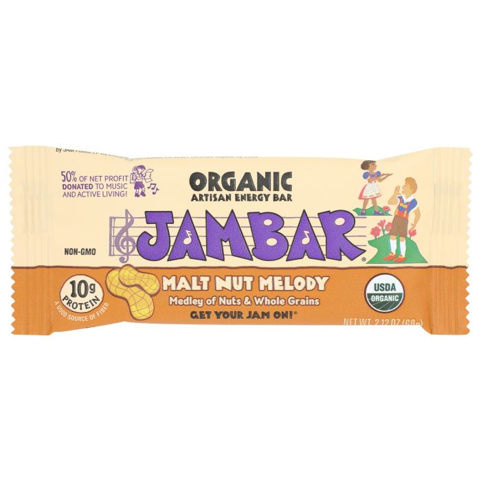 JAMBAR: Malt Nut Melody Energy Bar, 2.12 oz