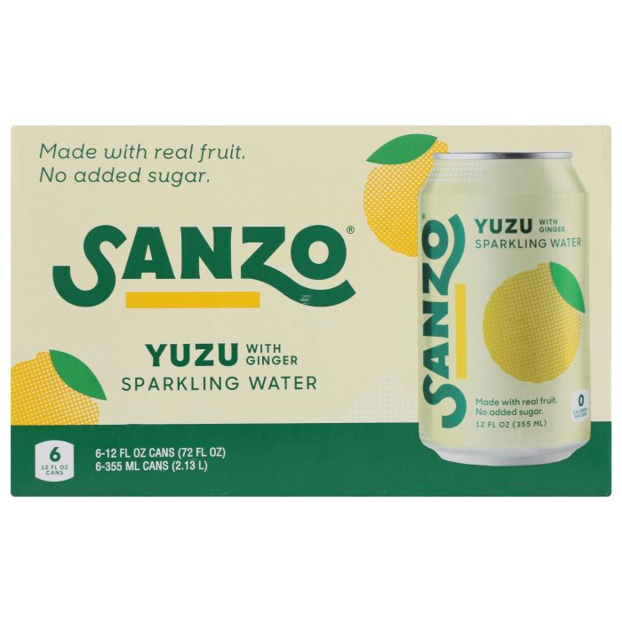 SANZO: Water Sparkling Yuzu 6 Cans, 72 FO