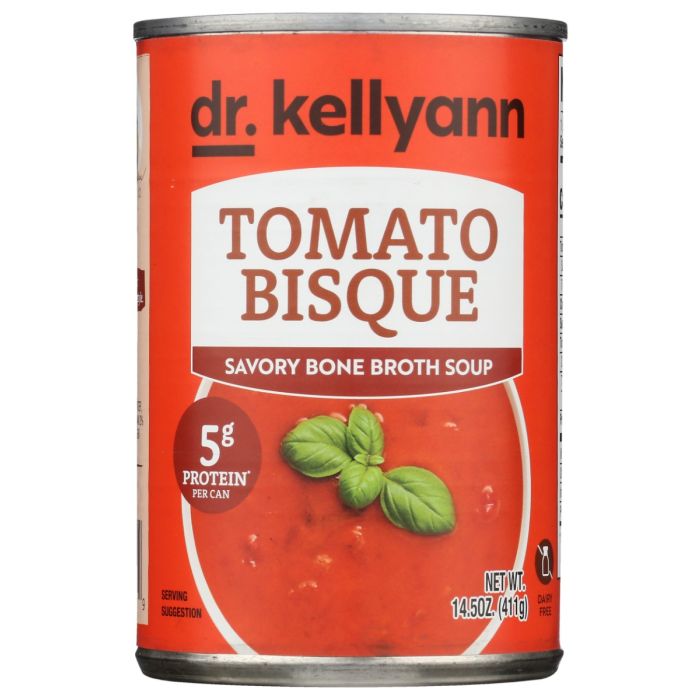 DR KELLYANN: Tomato Bisque Bone Broth Soup, 14.5 oz