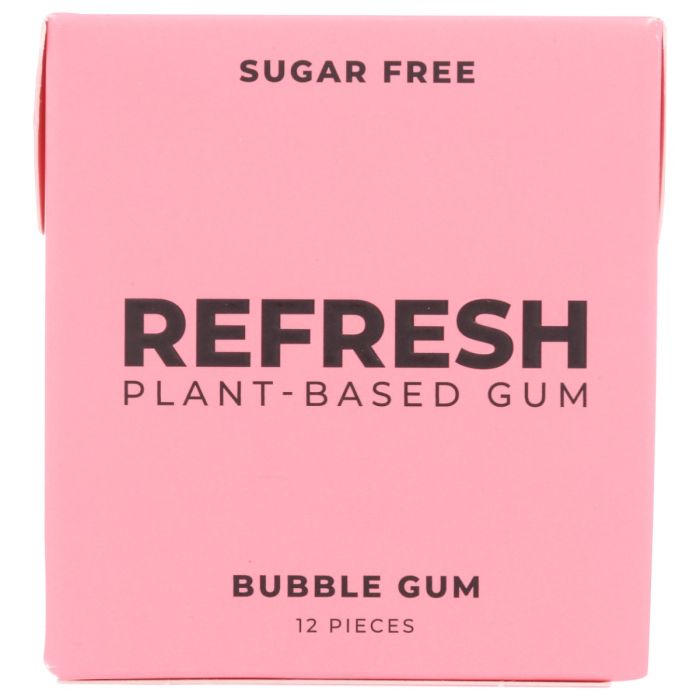 REFRESH GUM: Plant Based Bubble Gum, 12 pc