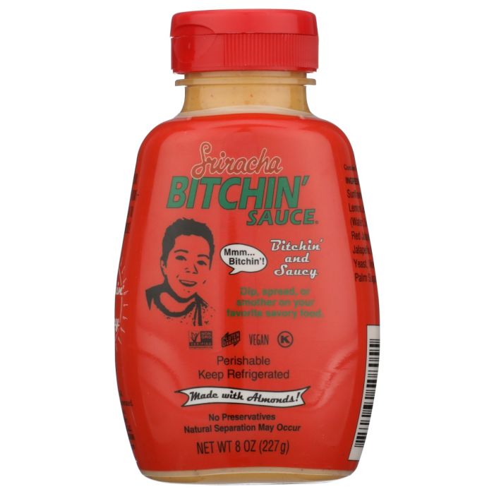 BITCHIN SAUCE: Sriracha Sauce Bottle, 8 oz