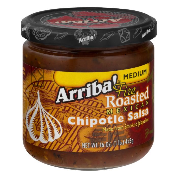 ARRIBA: Fire Roasted Mexican Chipotle Salsa Medium, 16 Oz