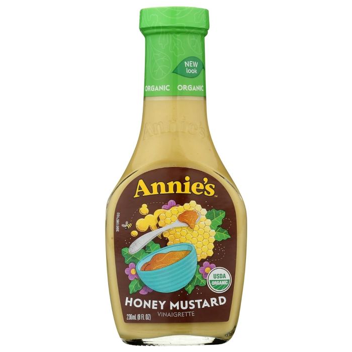 ANNIES HOMEGROWN: Organic Honey Mustard Vinaigrette Dressing, 8 oz