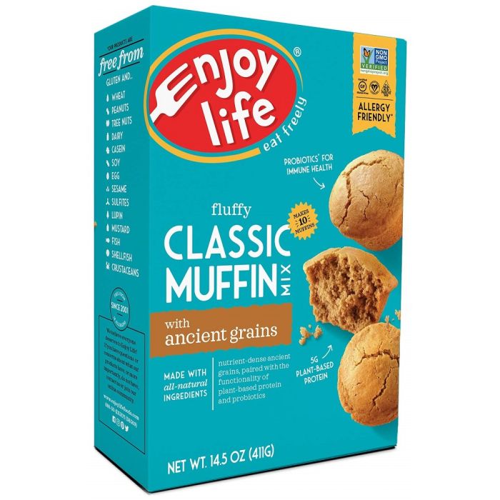 ENJOY LIFE: Fluffy Classic Muffin Mix with Ancient Grains, 14.5 oz