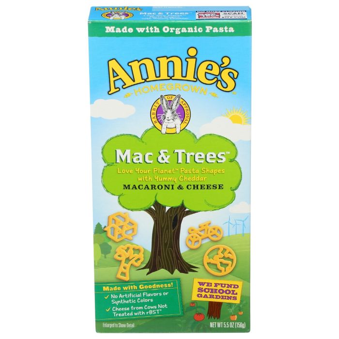 ANNIES HOMEGROWN: Macaroni & Cheese Mac & Trees, 5.5 oz