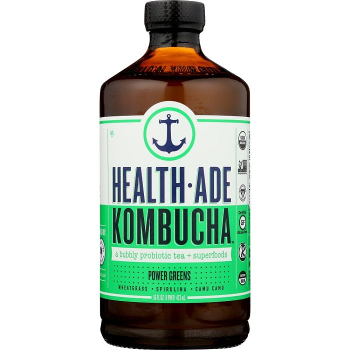 HEALTH ADE: Power Greens Kombucha, 16 oz