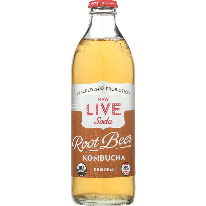 LIVE SODA: Root Beer Kombucha, 12 oz