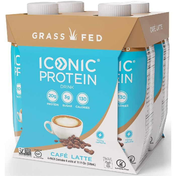 ICONIC: Protein Drink Latte Pack of 4, 44 oz