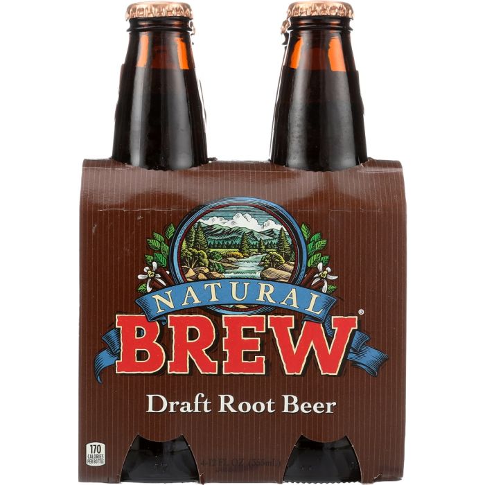 NATURAL BREW: Draft Root Beer 4 Pack, 48 oz