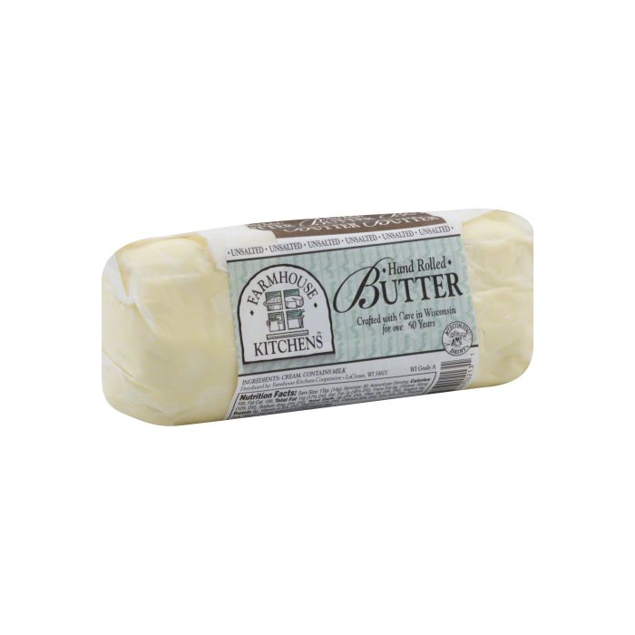 FARMHOUSE KITCHENS: Hand Rolled Unsalted Butter, 1 lb