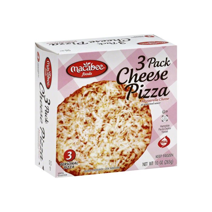 MACABEE: 3 Pack Cheese Pizza, 10 oz