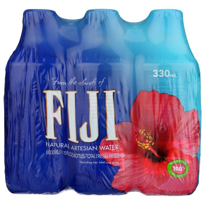 FIJI WATER: Water 6 Pack 330 ML, 66.9 fo