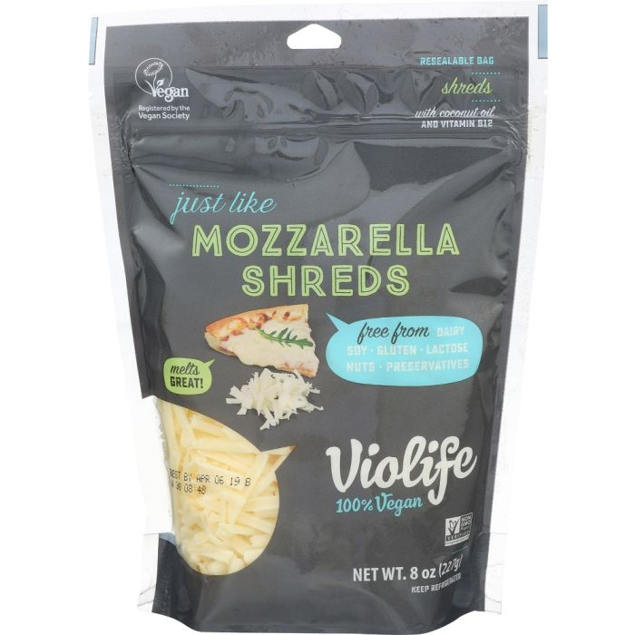 VIOLIFE: Just Like Mozzarella Shreds Cheese, 8 oz