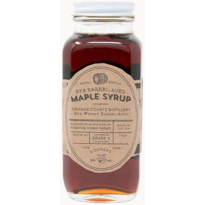FINDING HOME FARMS: Rye Barrel-Aged Maple Syrup FHB, 8 fo