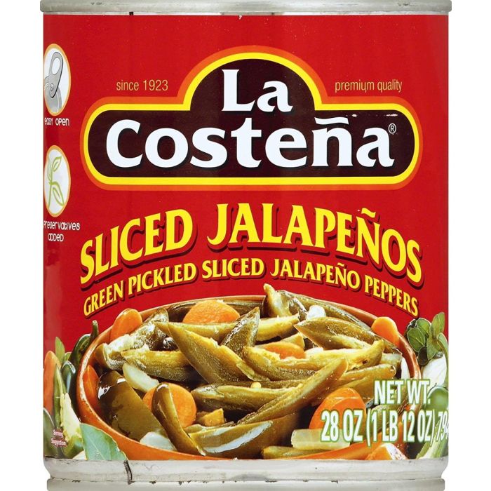 LA COSTENA: Sliced Jalapeno Peppers, 28 oz