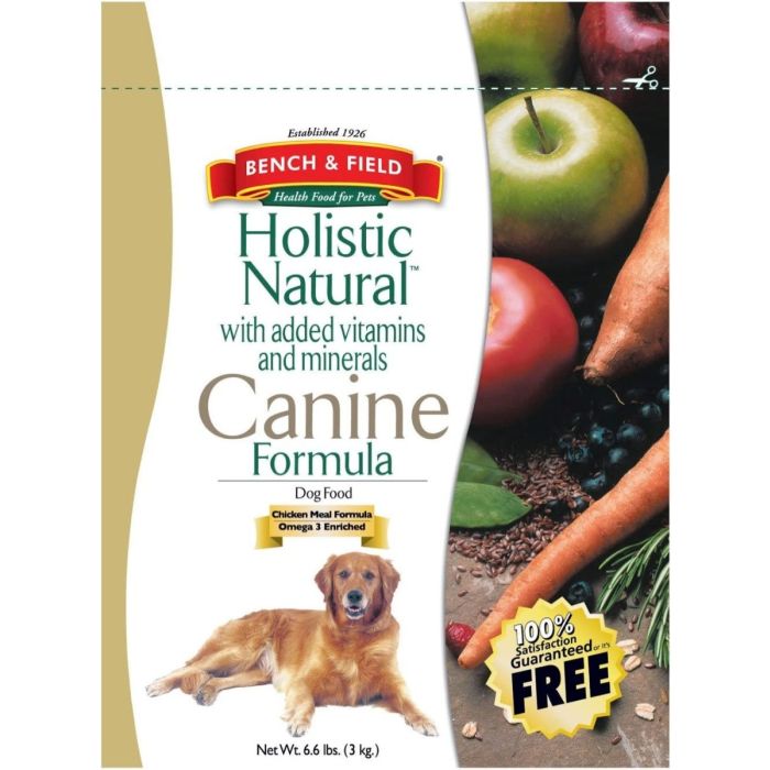 BENCH & FIELD: Holistic Natural Canine Formula Dog Food, 6.6 lb