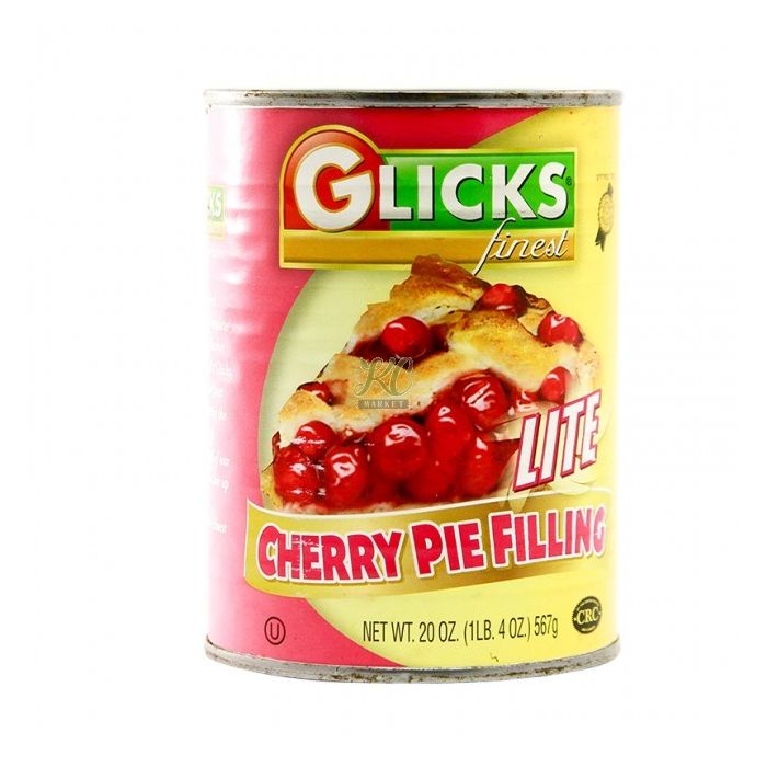 GLICKS: Lite Cherry Pie Filling, 20 oz