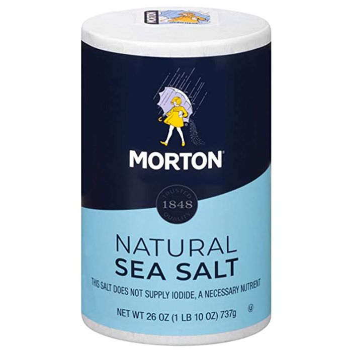 MORTONS: Natural Sea Salt, 26 oz