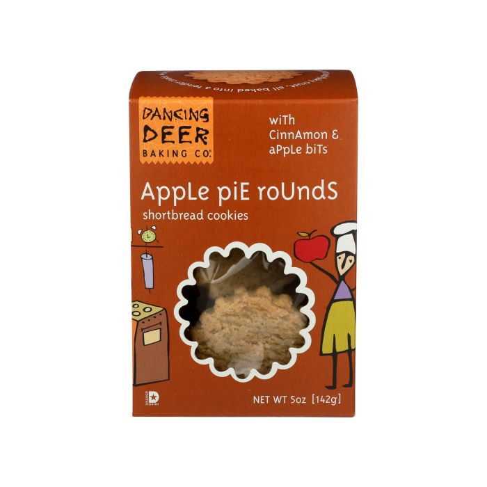 DANCING DEER: Apple Pie Rounds Shortbread Cookies, 5 oz