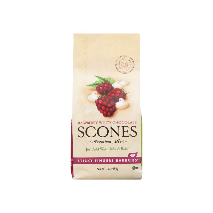 STICKY FINGERS BAKERIES: Raspberry White Chocolate Scones, 16 oz