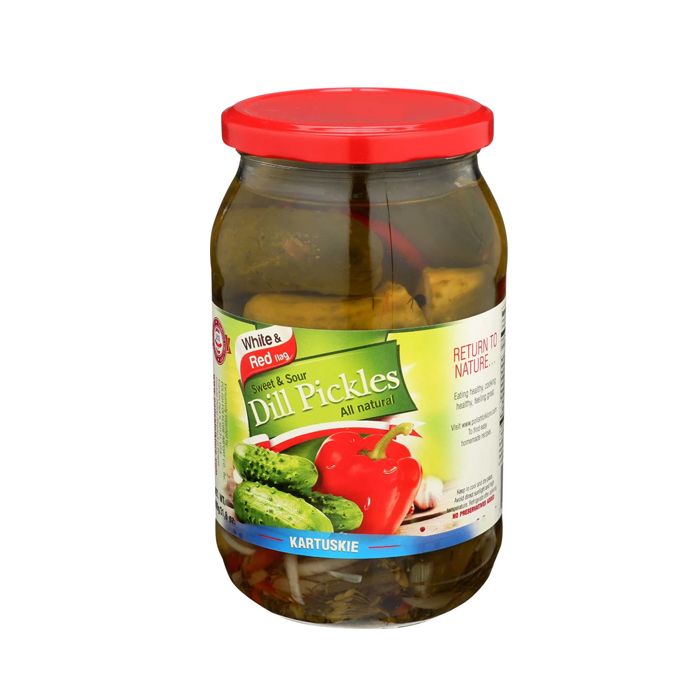 WHITE & RED FLAG: Sweet & Sour Dill Pickles, 31.8 oz