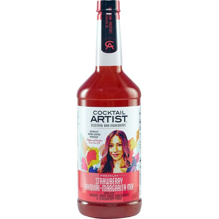COCKTAIL ARTIST: Premium Strawberry Daiquiri & Margarita Mix, 33.8 fo