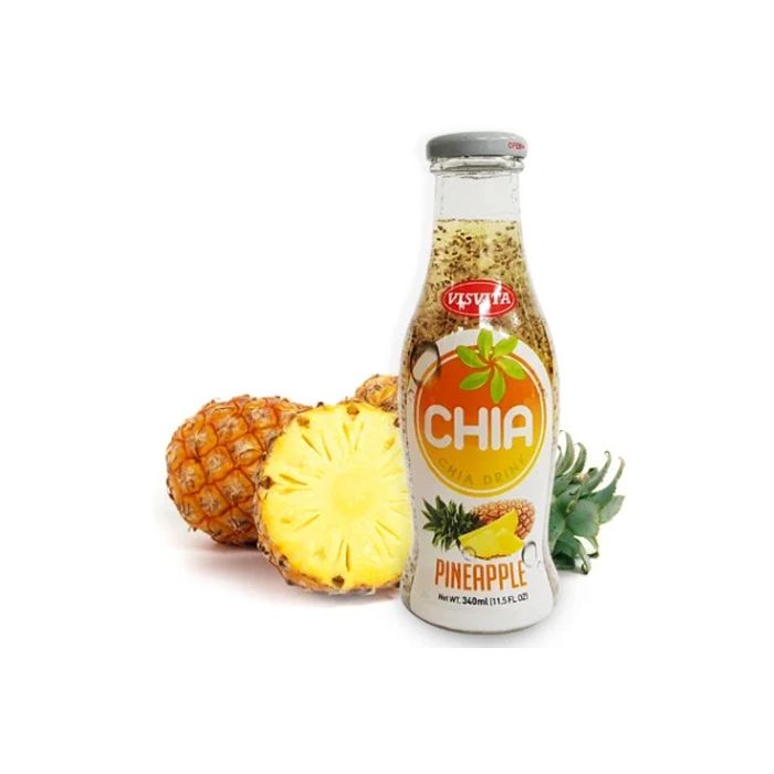 VISVITA: Pineapple Chia Drink, 11.5 fo