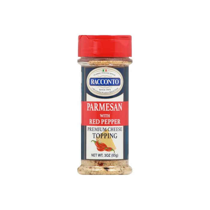 RACCONTO: Parmesan With Red Pepper Cheese Topping, 3 oz
