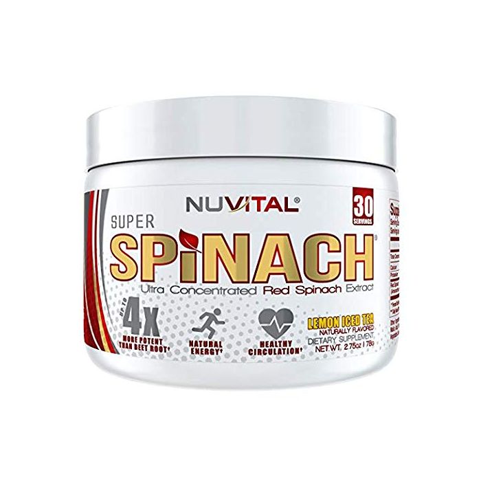 NUVITAL HEALTH: Super Spinach Lemon Iced Tea Powder, 2.75 oz