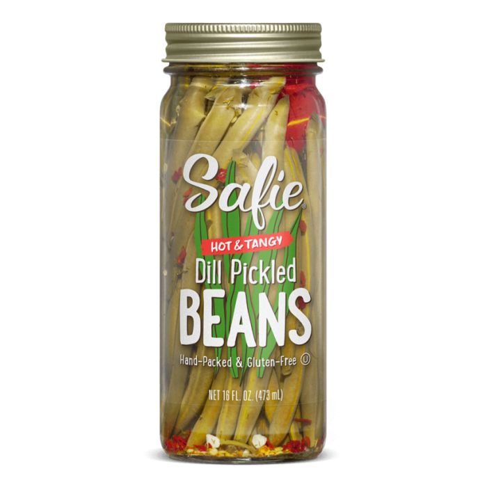 SAFIE: Beans Pickled Ht Tngy Dil, 16 oz