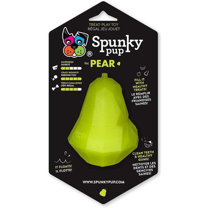 SPUNKY PUP: Holding Treat Play Dog Toy Pear, 1 ea