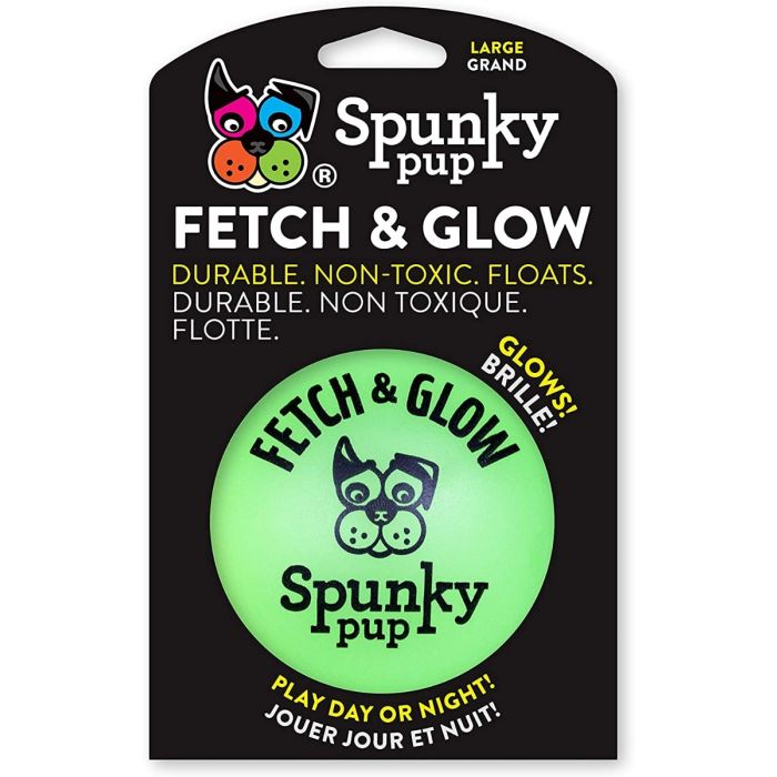 SPUNKY PUP: Large Fetch & Glow Ball Dog Toy, 1 ea