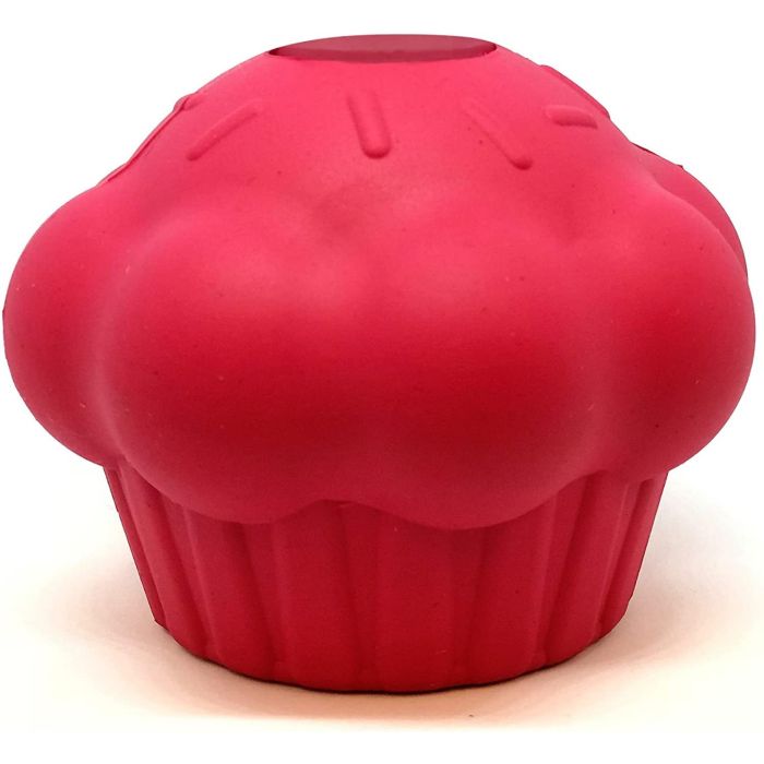 MUTTS KICK BUTT: Large Cupcake Durable Rubber Chew Dog Toy & Treat Dispenser, 1 ea