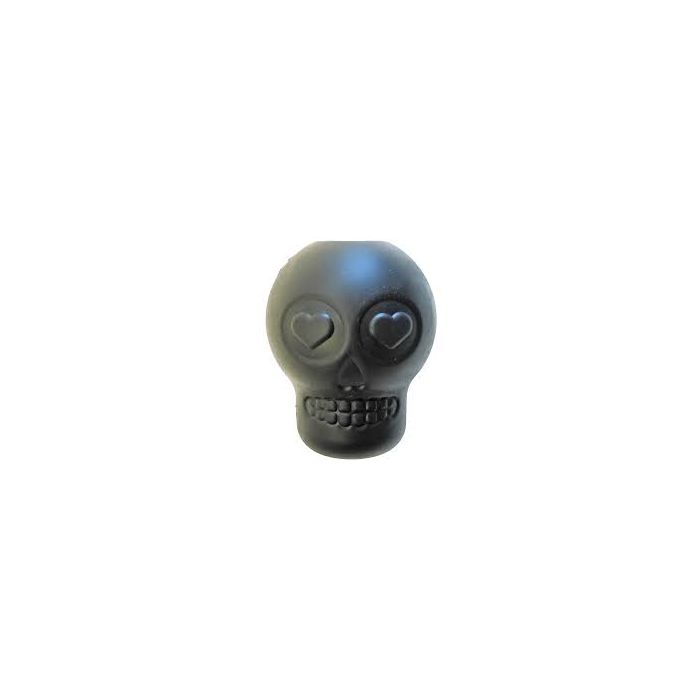 MUTTS KICK BUTT: Magnum Sugar Black Skull Ultra-Durable Chew Dog Toy & Treat Dispenser, 1 ea