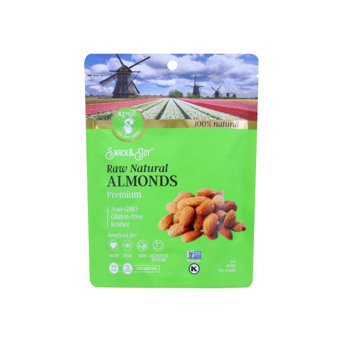 AZNUT: Raw Natural Almonds, 6 oz