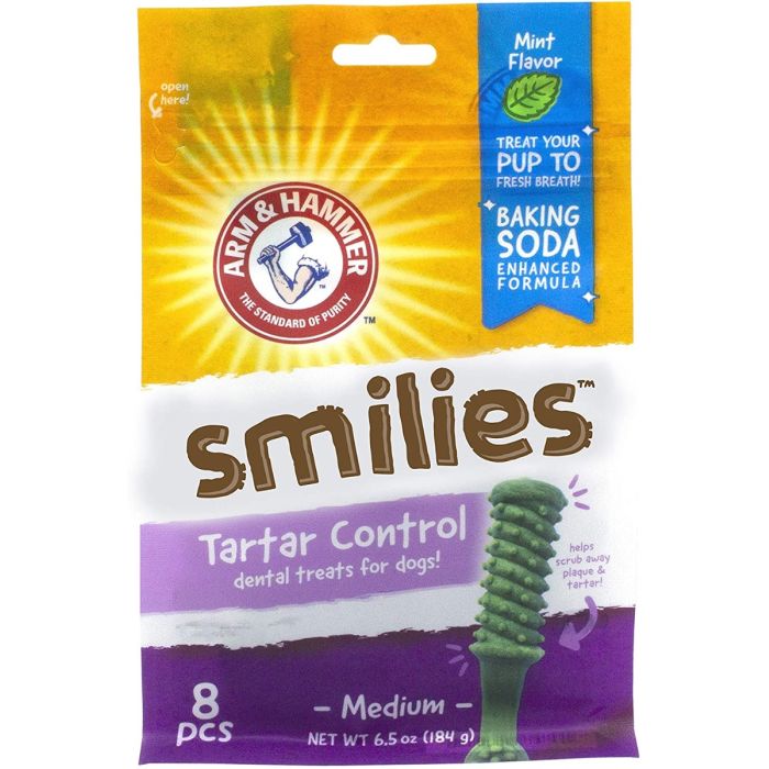 ARM & HAMMER: Smilies Tartar Control Dental Treats For Dogs, 8 pc